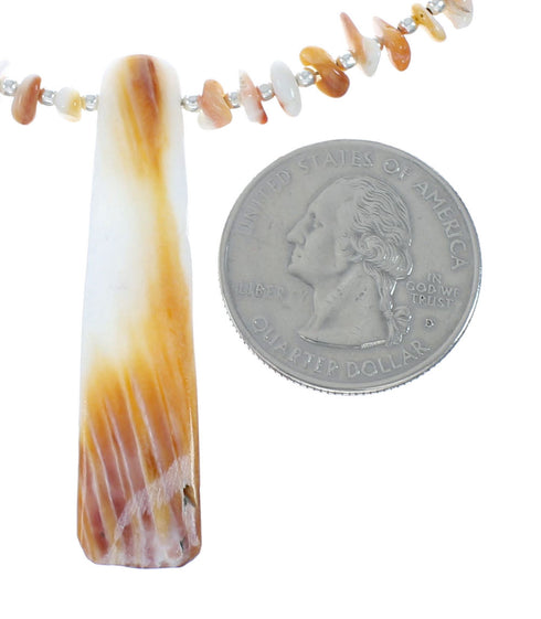 Sterling Silver Oyster Shell Bead Necklace X10297